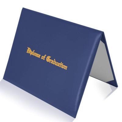 China Leatherette Certificate Holder Custom Logo A4 Size Folder 8.5*11inch Degree Diploma Holder Cover for sale