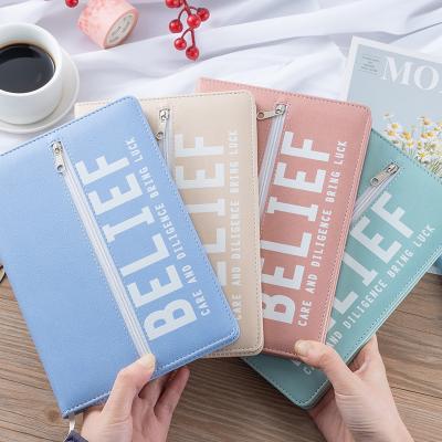 China Eco-friendly leather planner notebook waterproof hardcover hardcover book planner notebook blank with zipper for sale