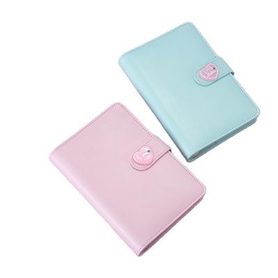 China Durable Heart Shaped A6 Designed Customized Cute Magnetic Pocket Agenda Ring Binder Diary Refillable Planner Notebooks for sale