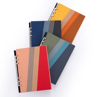 China Wholesale Hardcover Book Imitated Cloth Grain Dotted Wholesale Paper Notebooks, Journal Book A5 A6 Leather Notebook for sale