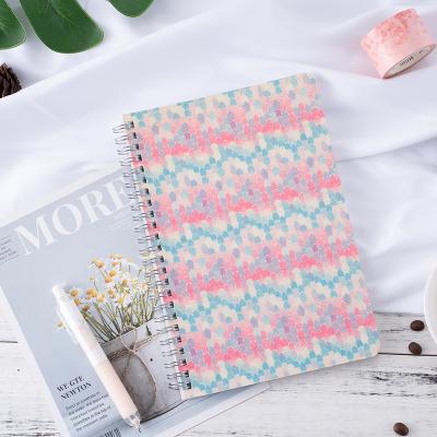 China Luster Colorful Hardcover Pearly Sprial Yarn-O Sprial Writing Notebooks, Glitter Fabric Shiny Yarn Tight Notepad for Student Planner for sale