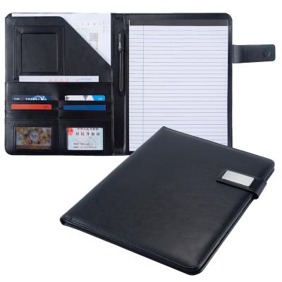 China Business Waterproof Cheap PU Leather Padfolio Folder With Magnetic Snap Closure for sale