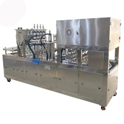 China Automatic Lines Yogurt Cup Food CH60-4C Plastic Tray Filling Plastic Cup Sealing Machine for sale