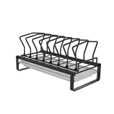 China Sustainable Kitchen Dish Storage Rack Cabinet Set Dishes Drain Single Layer Rack Can Be Pulled Under The Sink Can Be Stacked Under The Shelf for sale