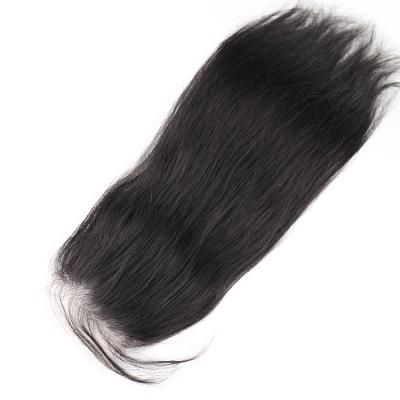 China Full End Full Cuticle No Synthetic Hair Mix Cuticle Aligned Straight Hair Swiss Transparent Lace Closures With Baby Hair for sale