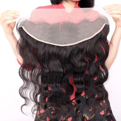 China Transparent 13x4 13x6 Lace Body Wave Brazilian Human Hair Raw Cuticle Hair Extensions With Closure Headband for sale