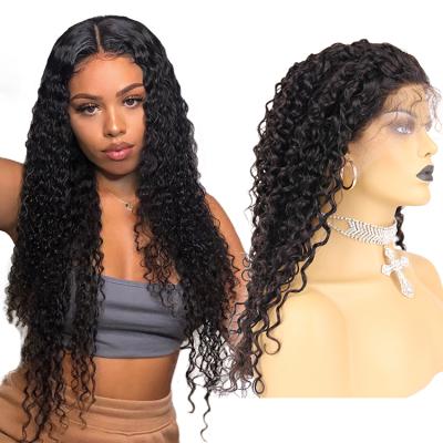 China Deep Wave Now Shipping Digital Virgin High Cuticle Aligned Remy Human Hair Lacefront Wigs Deep Curly Lace Wigs For Black Women for sale