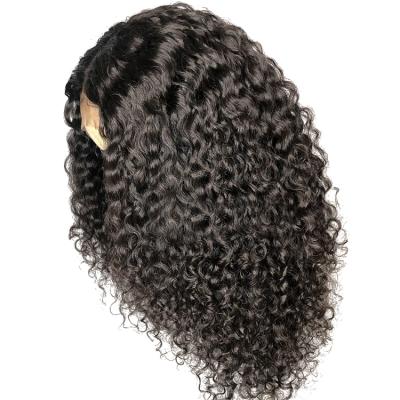 China Short Natural Curly Bob Curly 13X4 Lace Front Human Hair Wigs Pre Plucked With Baby Hair Peruvian Deep Wave 4X4 Lace Frontal Wig Closure Wigs for sale