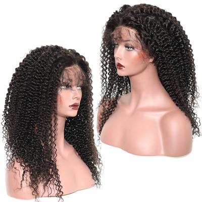 China HD Malaysian Short Curly Transparent Kinky Curly Full Lace Wig Afro Kinky Curly Wig For Curly Women for sale