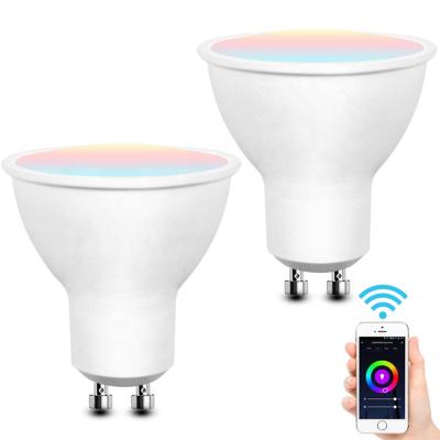 China Tuya Life Smart APP GU10 Light Bulb Wifi GU5.3 MR16 LED HOME Smart Bulb With Alexa Google Home for sale