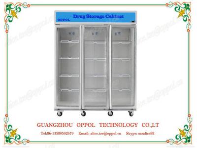 China OP-1001 Customized Size Air Cooling Vertical Display Freezer For Drug Storage for sale