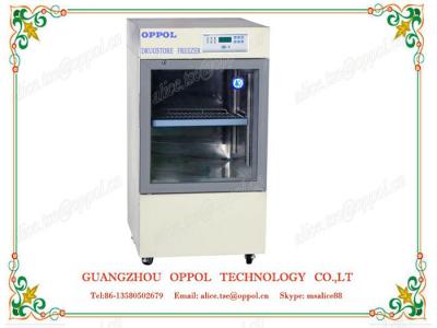 China OP-1006 Mini Capacity Two Shelves 2 to 8°C Operating Temperature Drugstore Display Freezer for sale