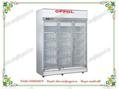 China OP-1013 Big Capacity Triple Doors Drug Storage Freezer , Four Wheels Movable Freezer for sale