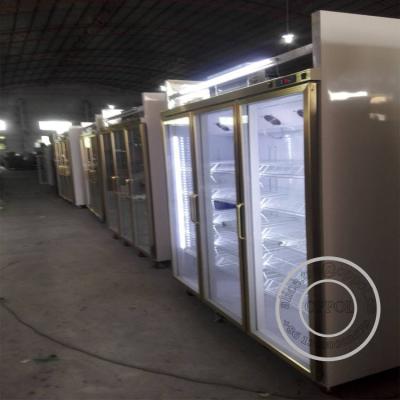 China OP-A409 Factory Price OEM ODM Supermarket Glass Door Fridge with LED Light for sale