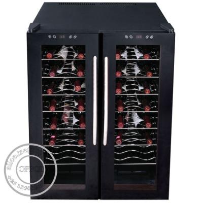 China OP-A1001 Electric Direct Cooling Wine Two Glass Doors Display Cooler for sale