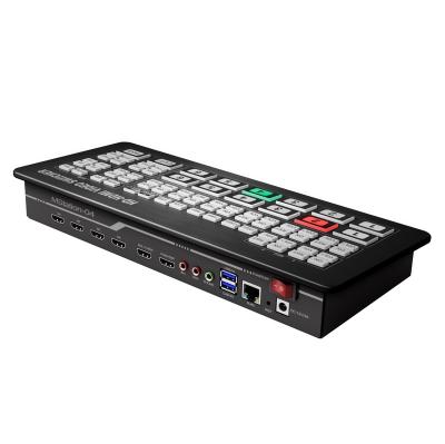 China High performance live streaming church telemedicine hd 6 full channel mini mixer audio video changer 35*35*10cm/1.3KG for sale