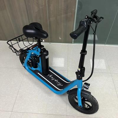 China New Unisex 350W Dual Suspension Fat Tire 12inch Self-balancing Electric Scooter With Seat For Adults for sale