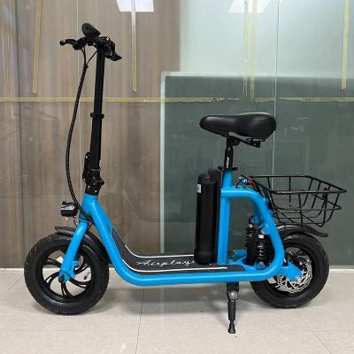 China Unisex Foldable Cheap Electric Scooter 36V 350W E Scooter 12 Inch Electric Bike With Seat for sale