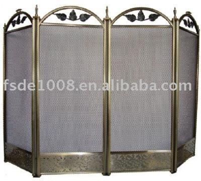 China antique brass fireplace screen /4 ply screen mesh FS044A for sale