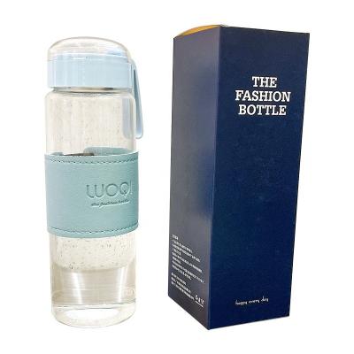 China Viable Simple Glass Bottle Water Bottle Tea Student Making Portable Anti Scalding And Heat Insulation Bottle for sale