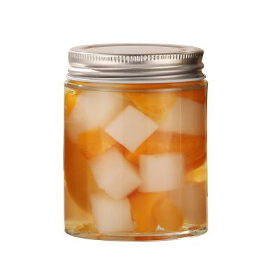 China Wholesale Food Glass Honey Jar Freshness Preservation Empty Storage Jar With Sealed Metal Lids For Kitchen for sale