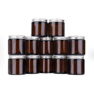 China Viable High Quality Transparent Round Glass Candle Jar With Lid 250ml Custom Logo Metal Glass Jar for sale