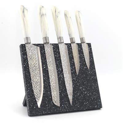 China Durable Magnetic Knife Holder Set 6-Piece Knife Stainless Steel Spray Paint Gift Kitchen Knife Set for sale