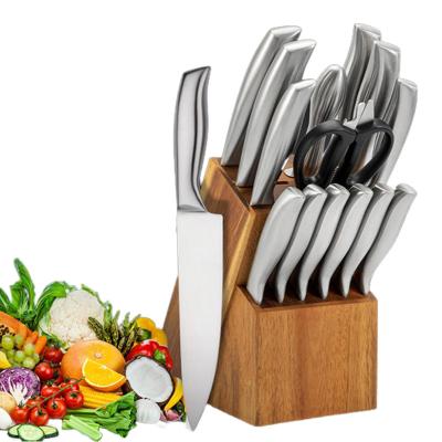 China Amazon Hot Selling Viable Chef Knife Sets With Stainless Steel Handle Carbon Steel Kitchen Knife Damascus Knife Set for sale