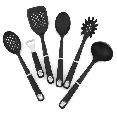 China Viable Wholesale Nylon Cookware Sets Kitchen Instruments Kitchen Tools Turner Spoon Ladle Bottle Opener Spaghetti Server for sale