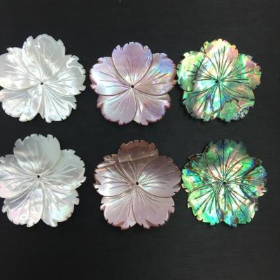 China High Quality Natural Pearlescent Fire Gemstone Flower Shell Color Play Or Carving for sale