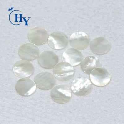 China Pearly disc flat white shell of round of game or fire 15mm of double color for sale