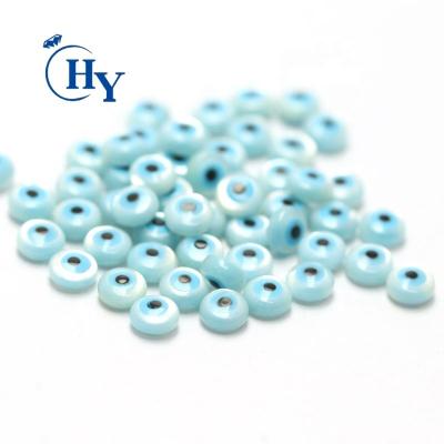 China Gemstone loose color game or fire cheap prices pearl white broom blue evil eyes for sale