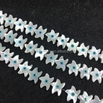 China Special Cut DIY Or Color Fire Cut Carved Shell Pearl Starfish Wipe Evil Eye Loose Gemstone for sale