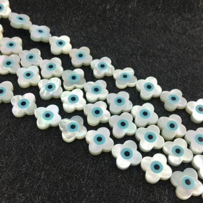 China Special Cut DIY Game or Color Fire Cut Shell Pearl Evil Eye Mother of Pearl Four Leaf Clover for sale