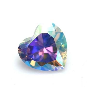 China Available game or color fire heart shape ab zircon stone for sale for sale