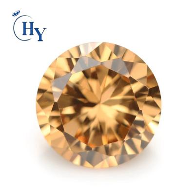 China Fire Stones Wholesale Russian 8mm AAA synthetic loose gemstone champagne color or zircon set for sale