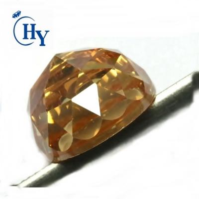 China Beautiful AAA Color Faceted Set Or Fire Champagne 12mm Flat Back Mounted Cut Zirconia for sale