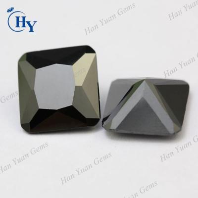 China Wholesale Price Square Game or Color Fire Princess Cut Black Gemstone Names for sale