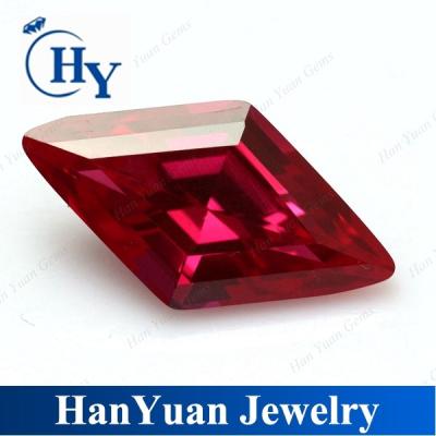 China Blood Red Synthetic Rhombus 5# Red Stone Color Set Or Price Customized By Fire for sale