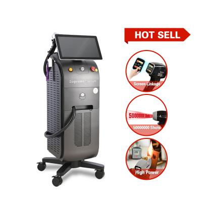 China 2021 4k 808 Inch Titanium Soprano Ice Platinum Soprano Price Alma Laser Handpiece Hair Removal OEM ODM 15.6 Hair Removal for sale