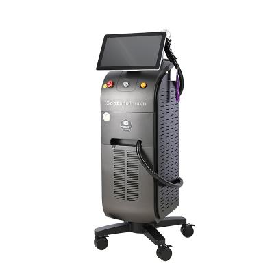 China Peel tighten 1200W soprano ice platinum 3 wavelength diode laser 755 808 1064 diode laser shr ipl hair removal machines for sale