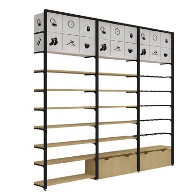 China MINISO Corrosion Protection Shelf Products Showroom Display Racks Used For Boutiques And Jewelry Store for sale