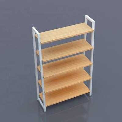 China DIY Shop Supermarket Convenience Store Rack Trapezoid Rack Wood Store Shelving for sale