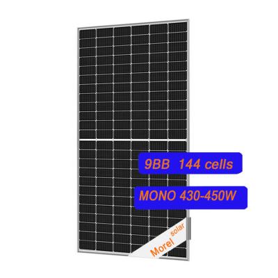 China Mono House Roofing System 440w 455w 500w Half Cell Solar Panel 1000w Solar Panel for sale