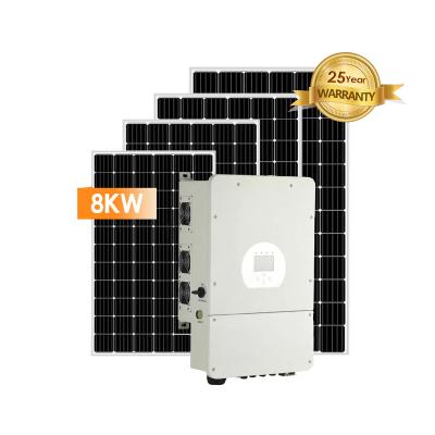 China Home Solar Nightshade Energy Storage 5KW 10KW Solar Hybrid System For Home Power for sale