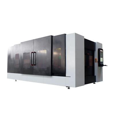 China Water-cooled 2022 new 10000W fully enclosed switch table high power fiber laser machine for cutting stainless steel for sale