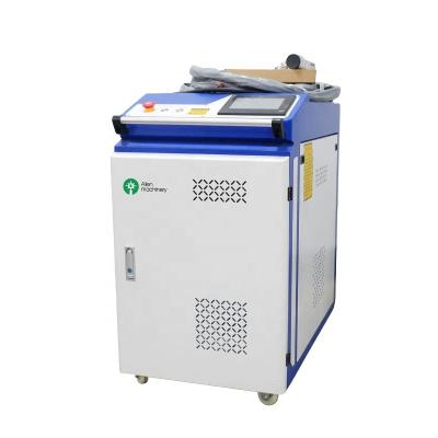 China Stainless steel Portable Laser Rust Removal Machine Lathe Door Metal Fiber Laser Cleaning Machine 1500w for sale