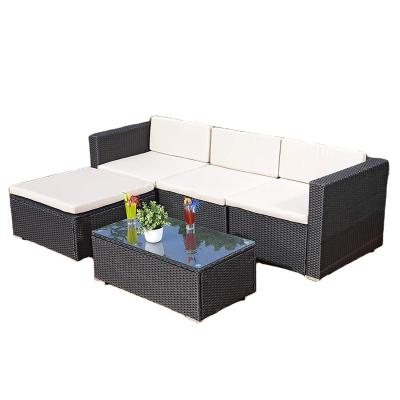 China Modern Furniture Rattan Garden Furniture Sets Corner Sofa Set Lounger Table Patio Indoor Outdoor Conservative Furniture L Shape Sofa Set 3 or 4 S for sale