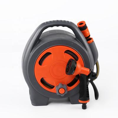 China Wall Mountable 10m Garden Hose Reel 6 Function Trolley With 1.5m Main Hose for sale