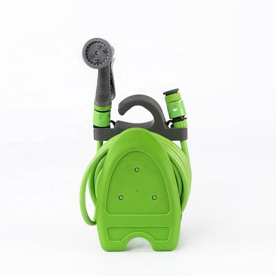 China Wall Mountable 10m Portable Wall Mounted PP Plastic Frame Garden Hose Reel Cart for sale